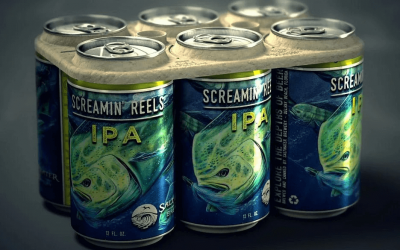 PERSONAJE: LOS ANILLOS SIX PACKS BIODEGRADABLES DE SALTWATER BREWERY, ALIMENTO PARA LAS TORTUGAS