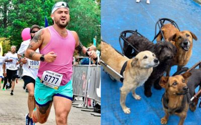 ATLETA COLOMBIANO EMPRENDE CARRERA ÉPICA PARA AYUDAR PERROS CON DISCAPACIDAD